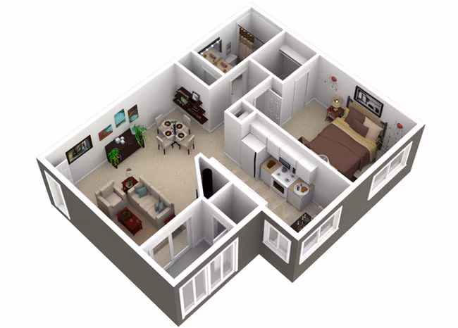 The Bay 04-107 floor plan